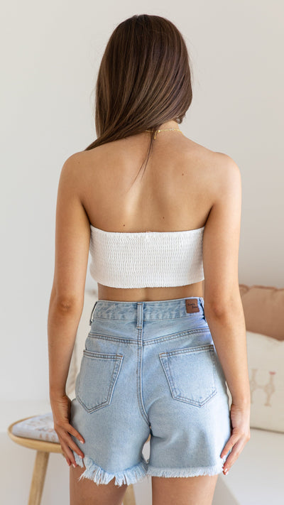 Load image into Gallery viewer, Bella Crop Top - White
