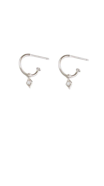 Load image into Gallery viewer, Crystal Mini Sleepers - Sterling Silver
