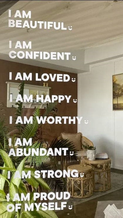 Load image into Gallery viewer, I Am Worthy - Affirmation Mirror Sticker
