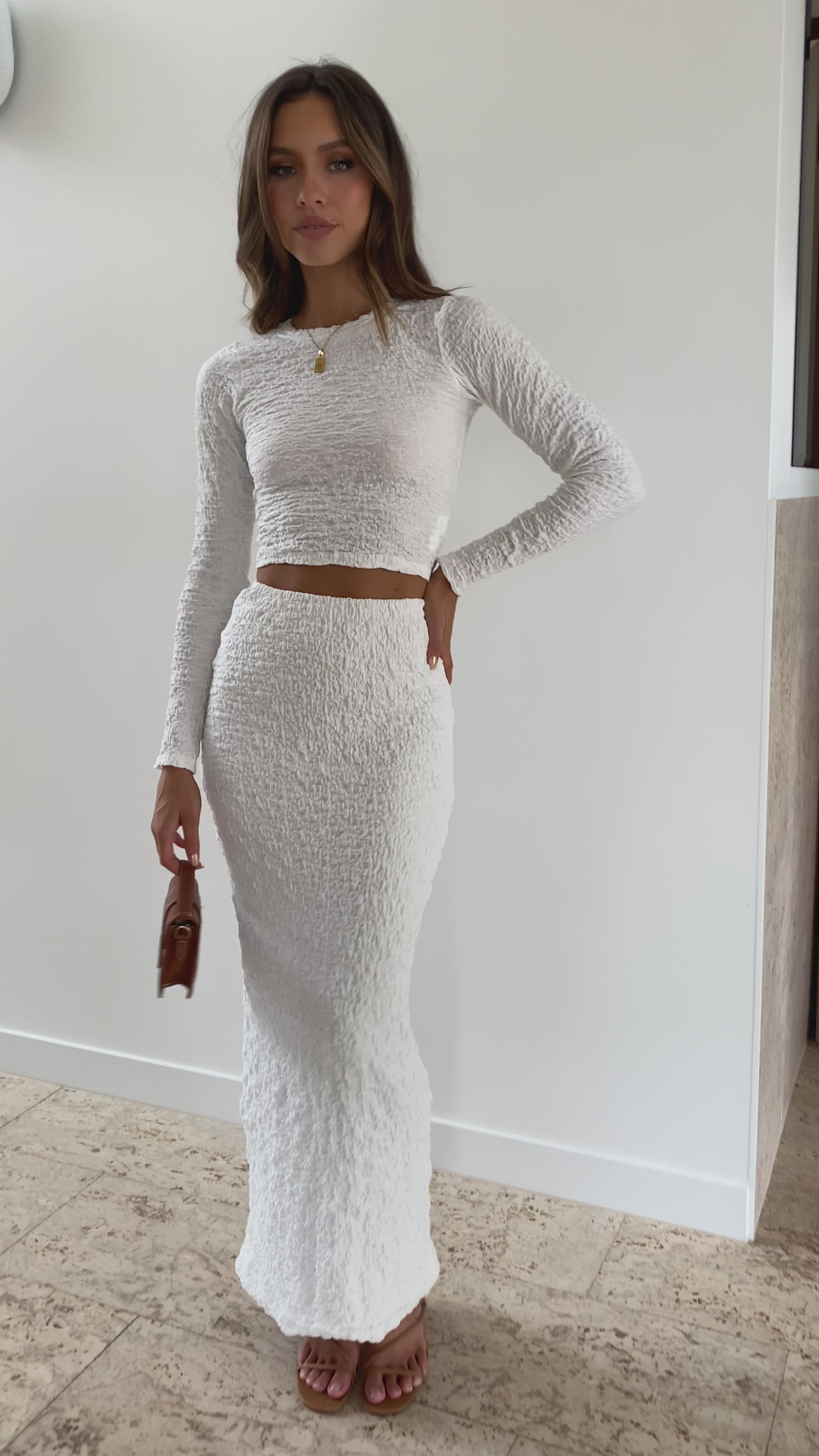 Tahnee Midi Skirt - White