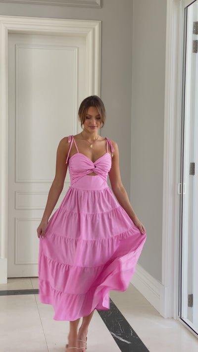 Load and play video in Gallery viewer, Armani Midi Dress - Pink
