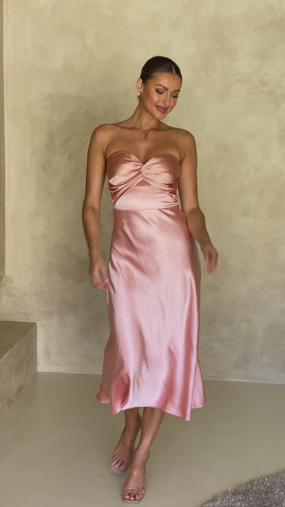 Carmelia Maxi Dress - Salmon/Blush - Billy J