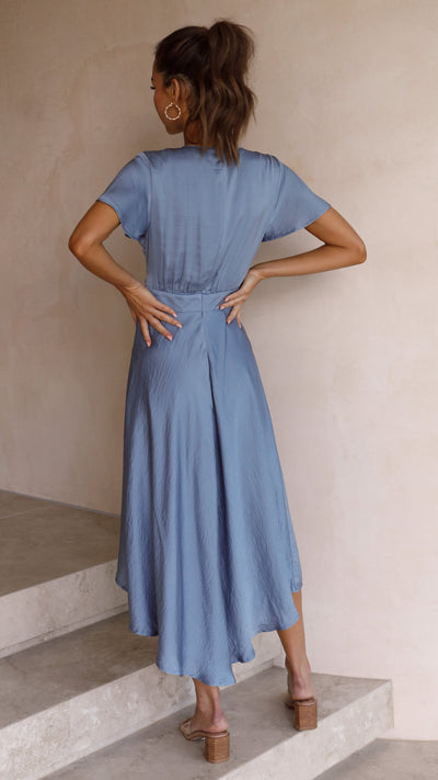 Load image into Gallery viewer, Sunny Daze Dress - Steel Blue
