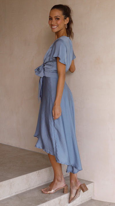 Load image into Gallery viewer, Sunny Daze Dress - Steel Blue - Billy J
