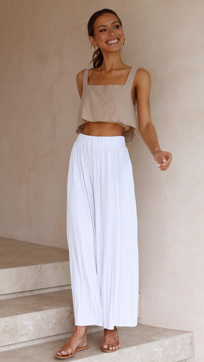 Load image into Gallery viewer, Loyal Heart Culottes - White - Billy J
