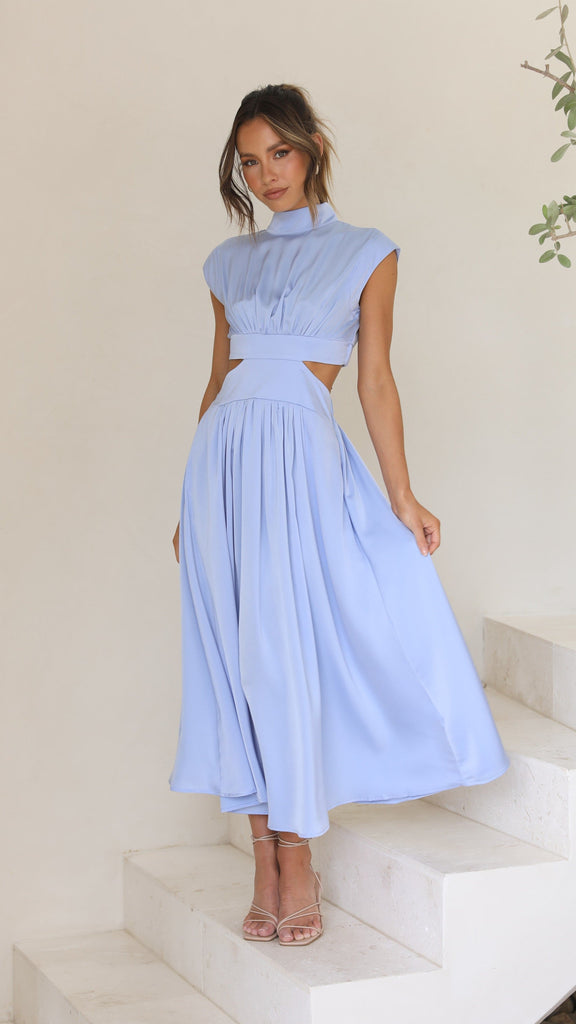Cindie Midi Dress - Blue