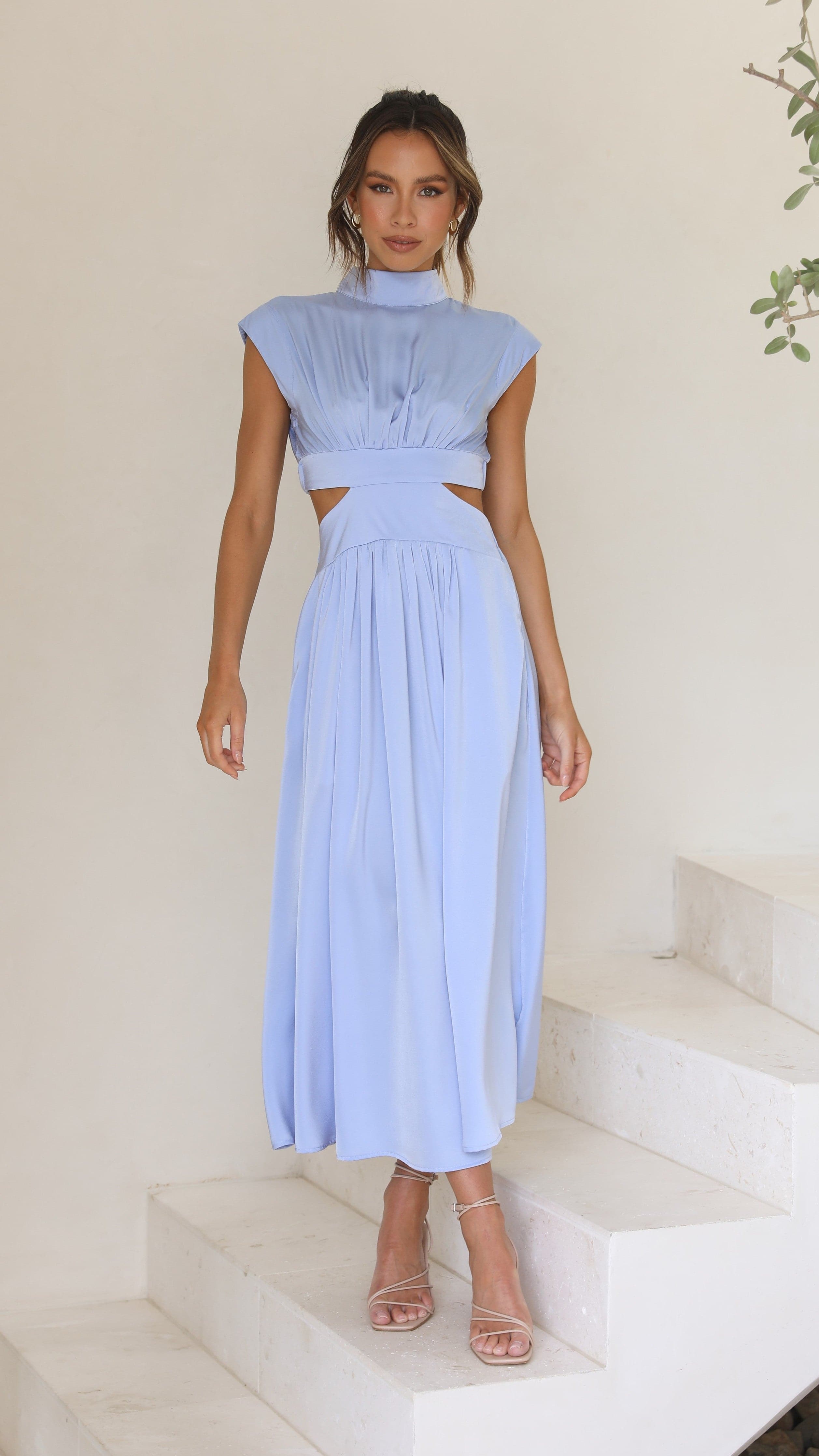 Cindie Midi Dress - Blue