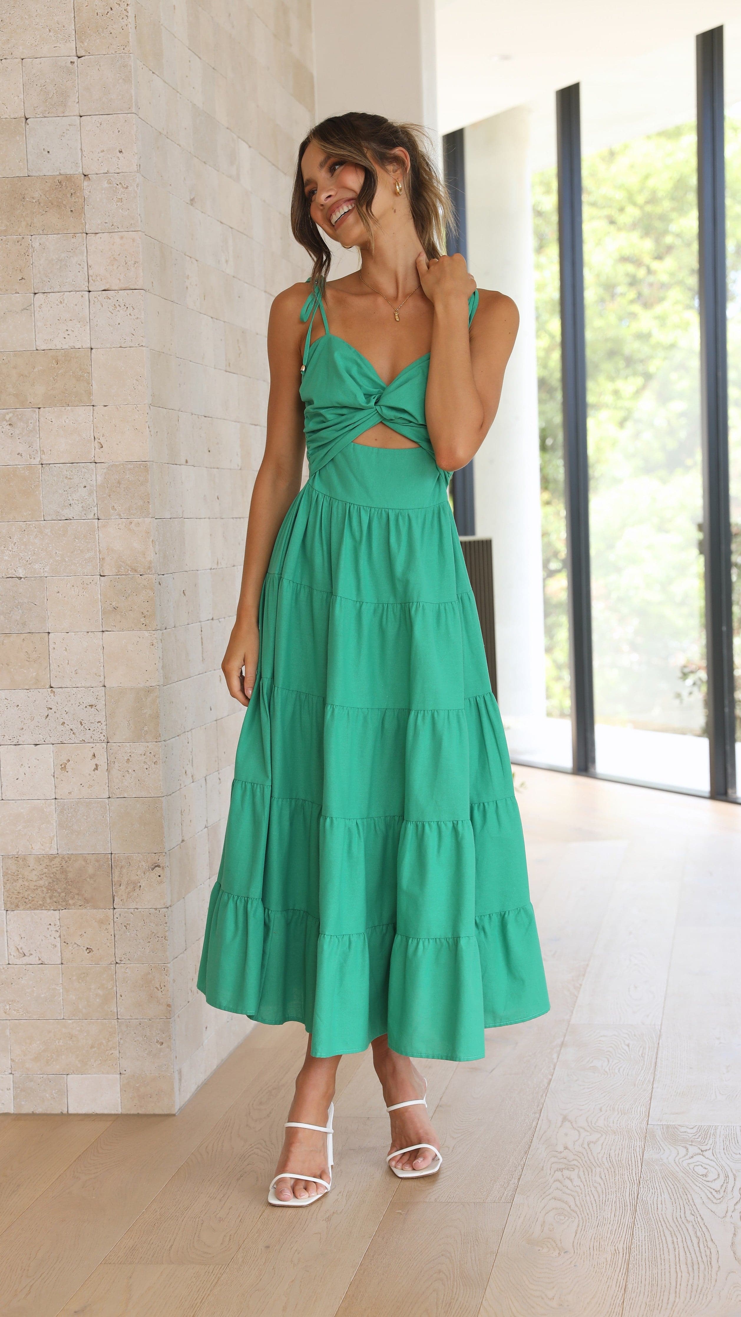 Armani Midi Dress - Green