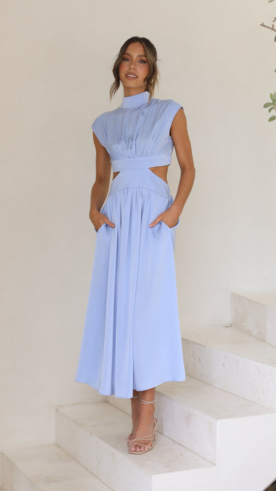 Load image into Gallery viewer, Cindie Midi Dress - Blue

