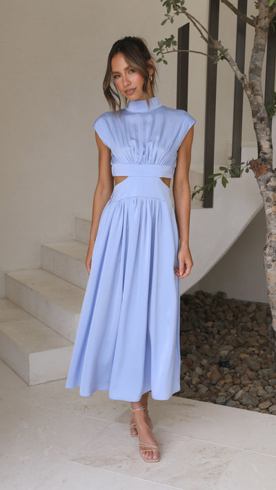 Load image into Gallery viewer, Cindie Midi Dress - Blue - Billy J

