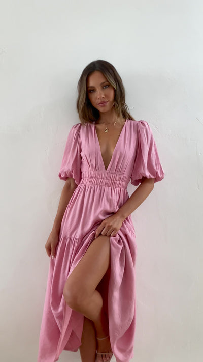 Load and play video in Gallery viewer, Erin Midi Dress - Soft Pink
