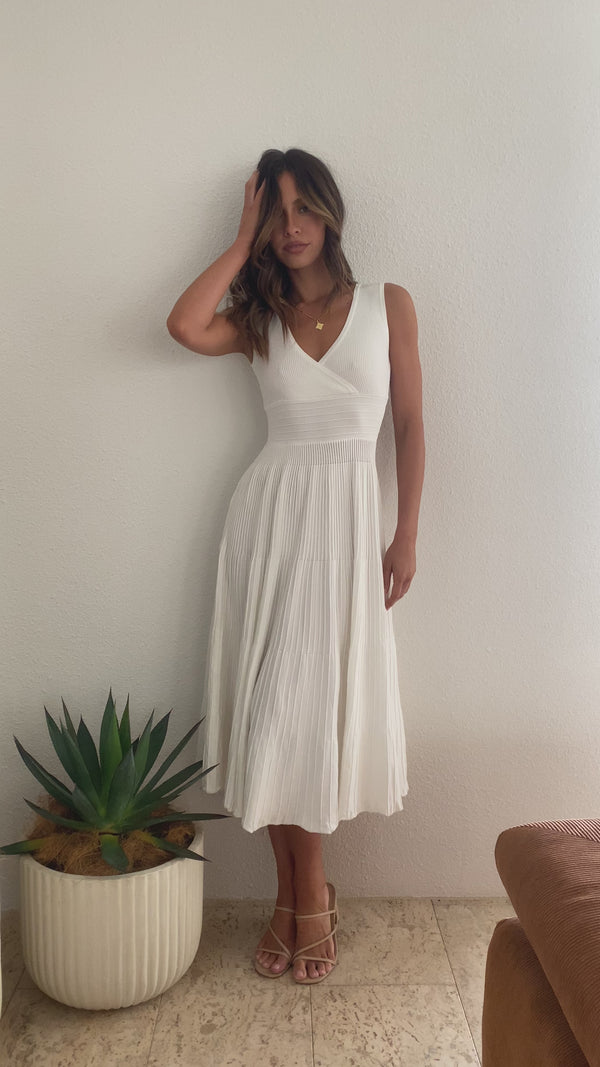 Jayde Knit Dress - Off White - Billy J