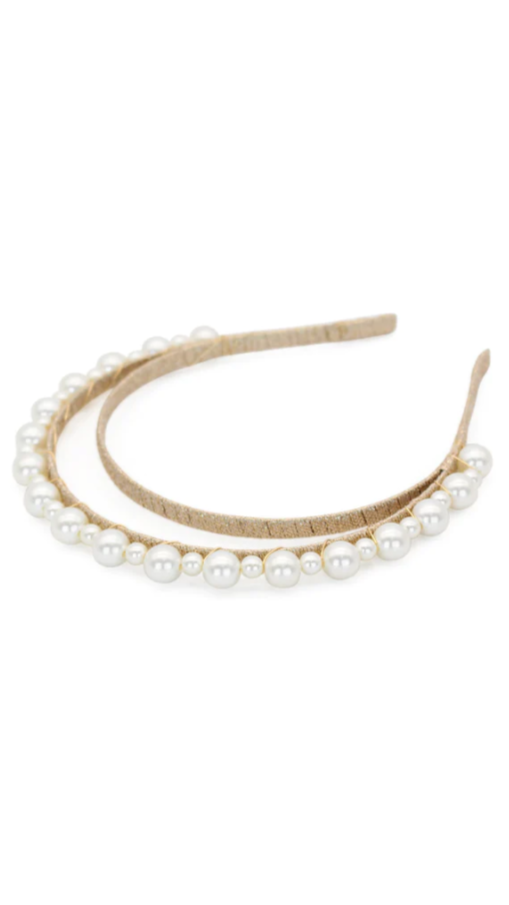 Whitney Headpiece - Gold/Pearl