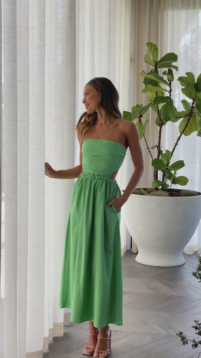 Load and play video in Gallery viewer, Holly Midi Dress - Green
