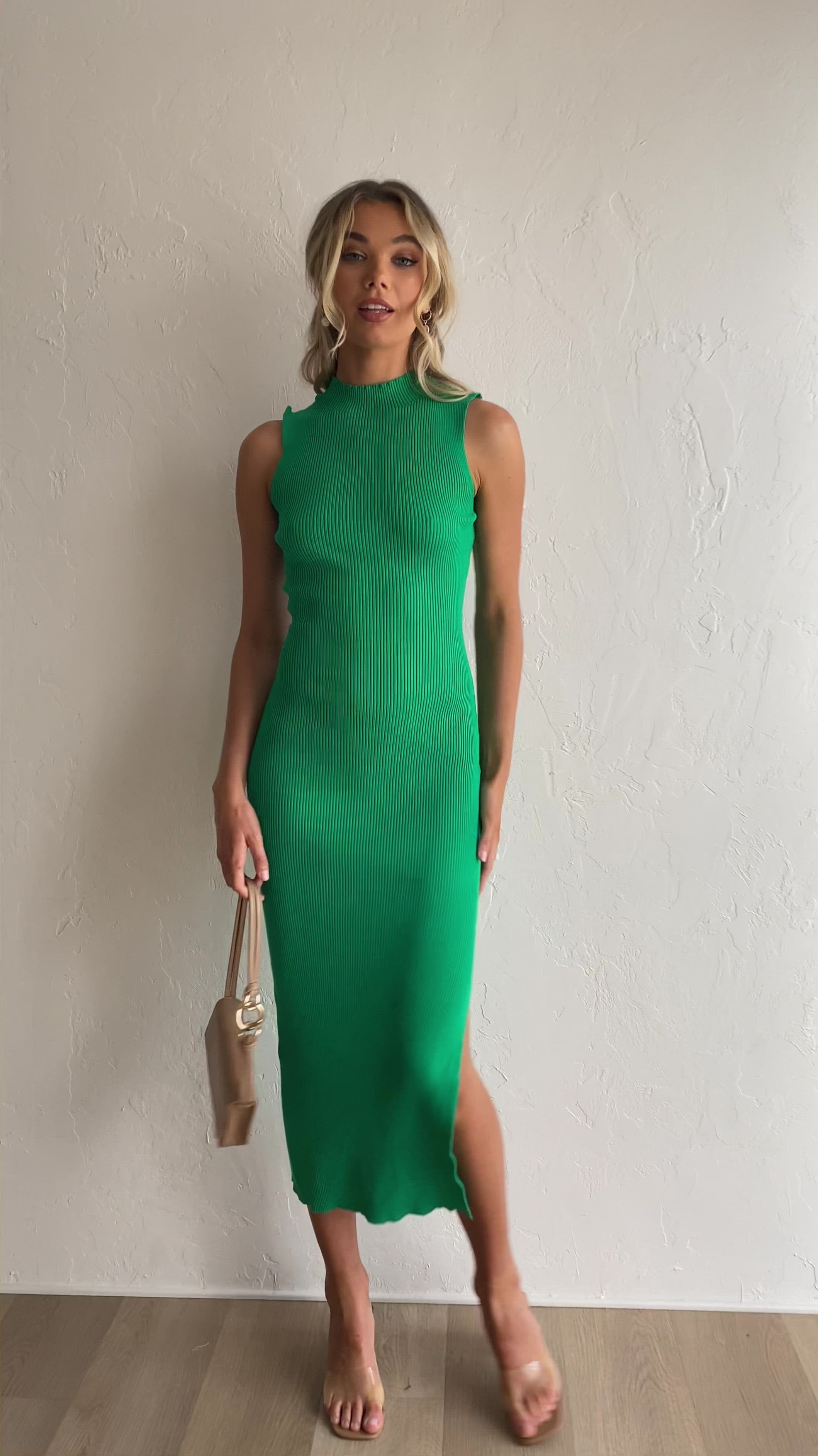 Mae Knit Dress - Green