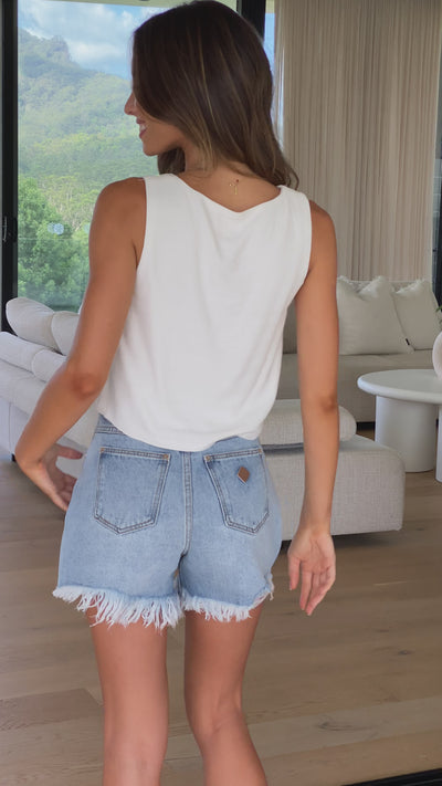 Load and play video in Gallery viewer, Charlie Crop Top - White
