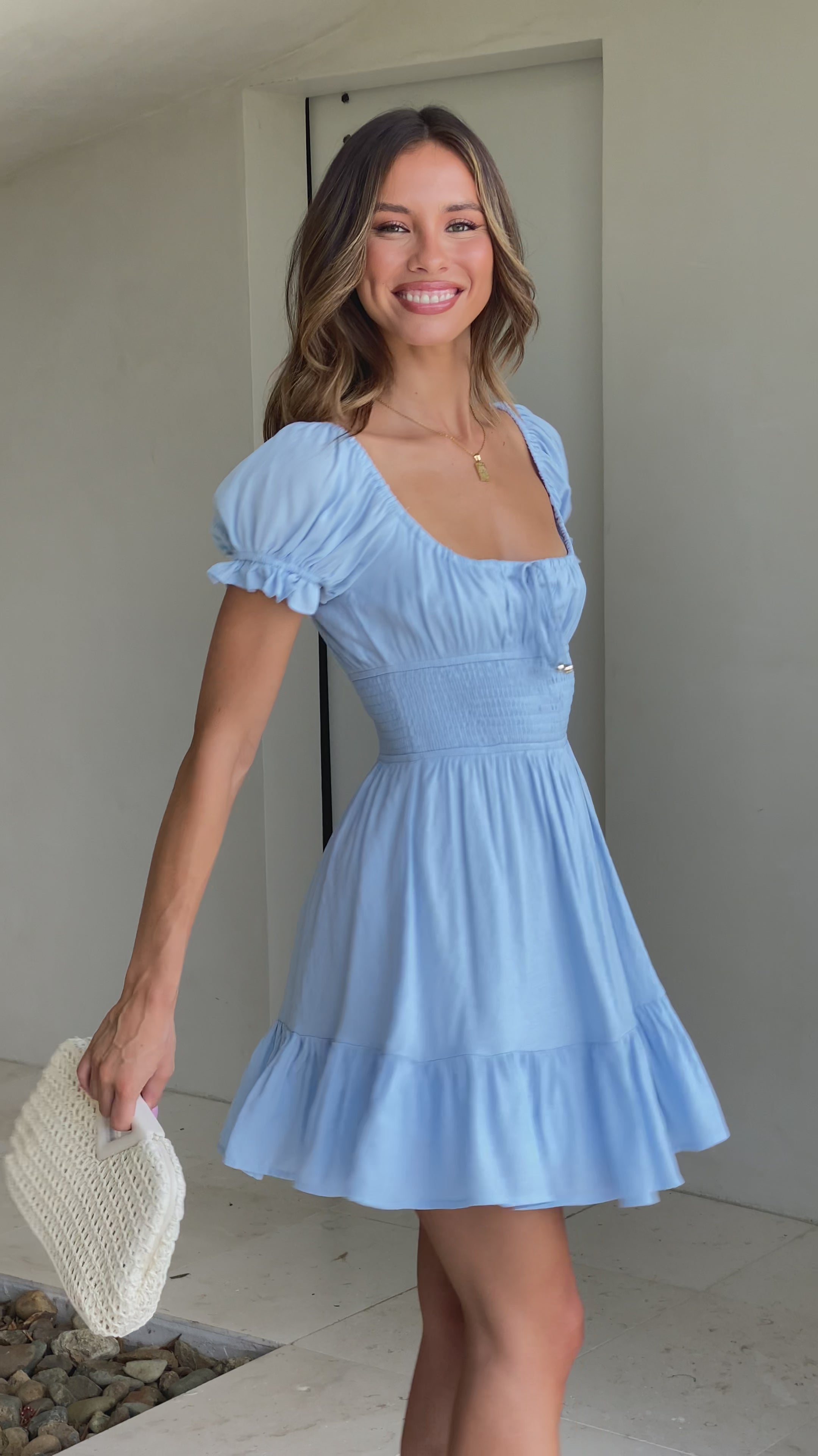 Kori Mini Dress - Blue