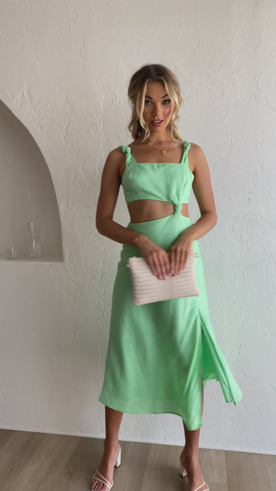 Load and play video in Gallery viewer, Renee Midi Dress - Mint
