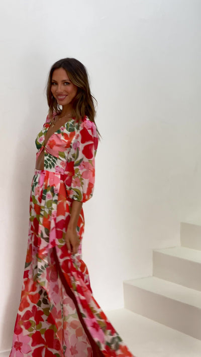 Load and play video in Gallery viewer, Del Mare Maxi Dress - Floral
