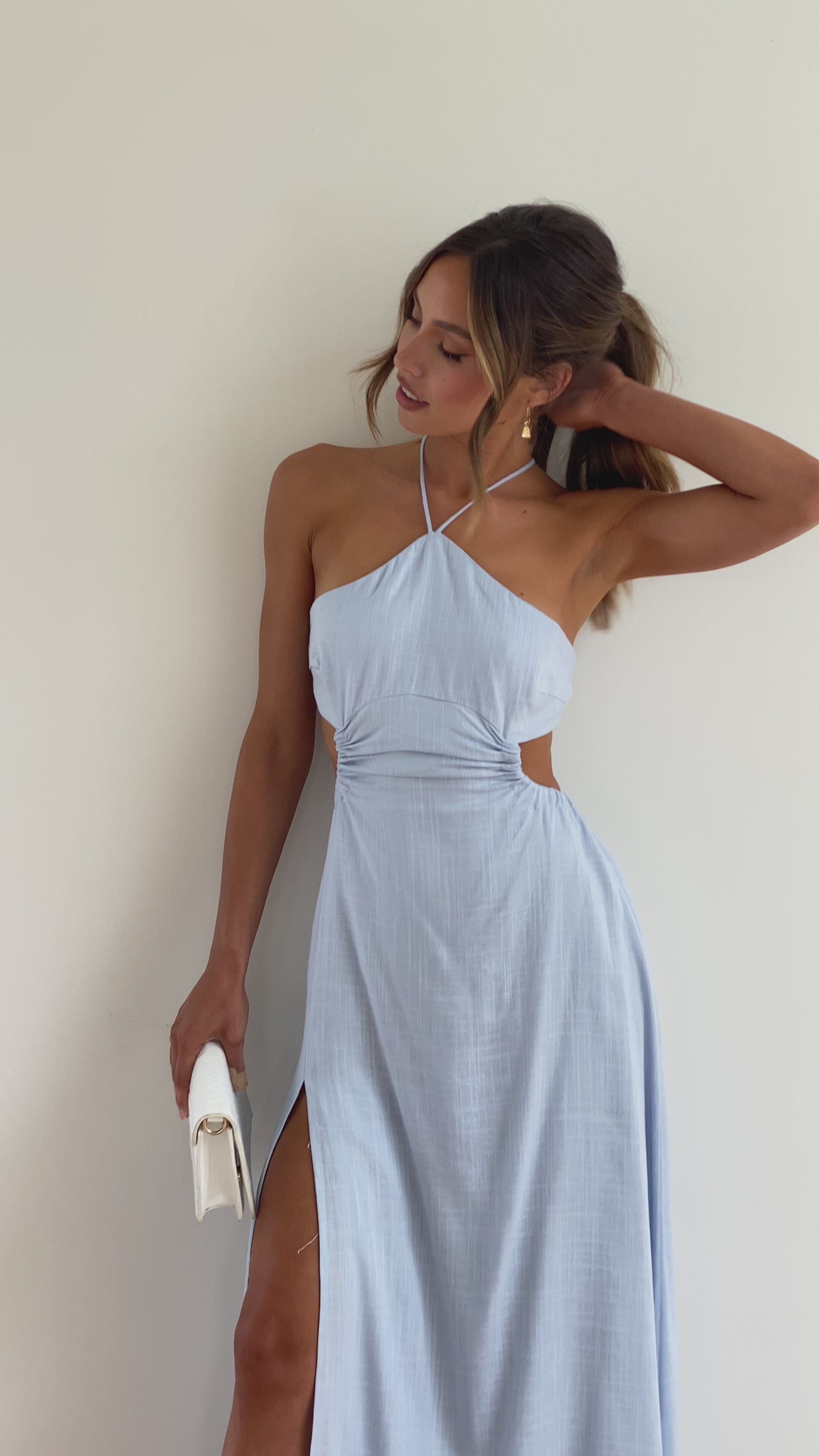 Layla Midi Dress - Blue