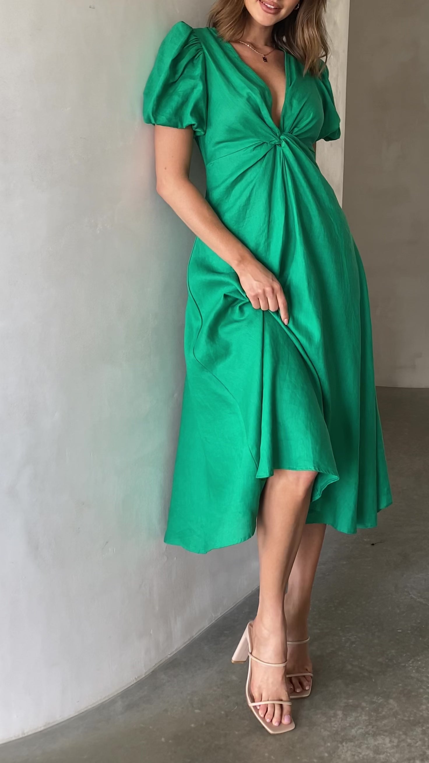 Blaire Midi Dress - Green