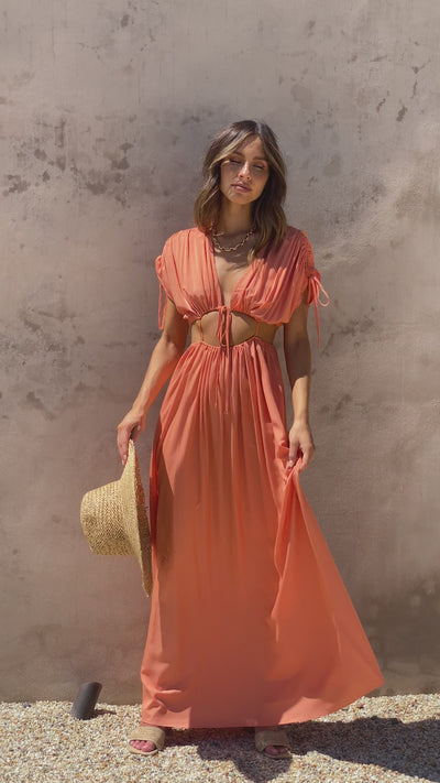 Load and play video in Gallery viewer, Marilyn Maxi Dress - Tangerine
