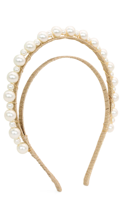 Load image into Gallery viewer, Whitney Headpiece - Gold/Pearl
