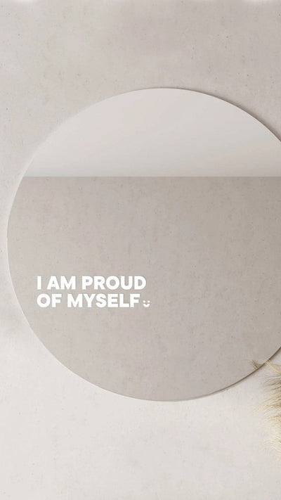 Load image into Gallery viewer, I Am Proud Of Myself - Affirmation Mirror Sticker
