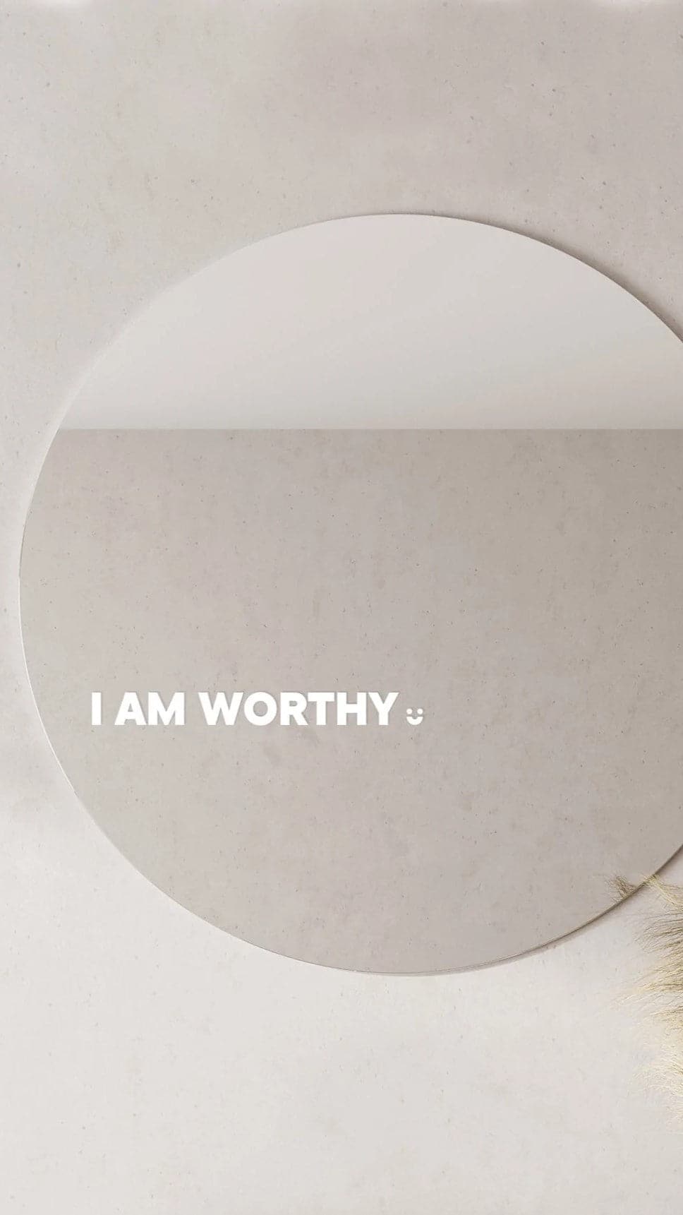 I Am Worthy - Affirmation Mirror Sticker - Billy J