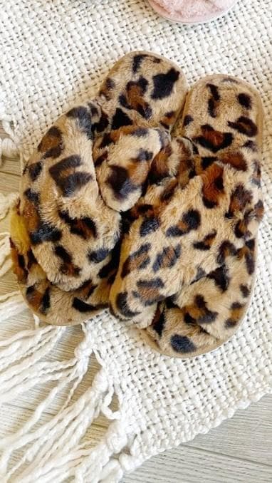 Jessica Fluffy Slippers - Leopard - Billy J
