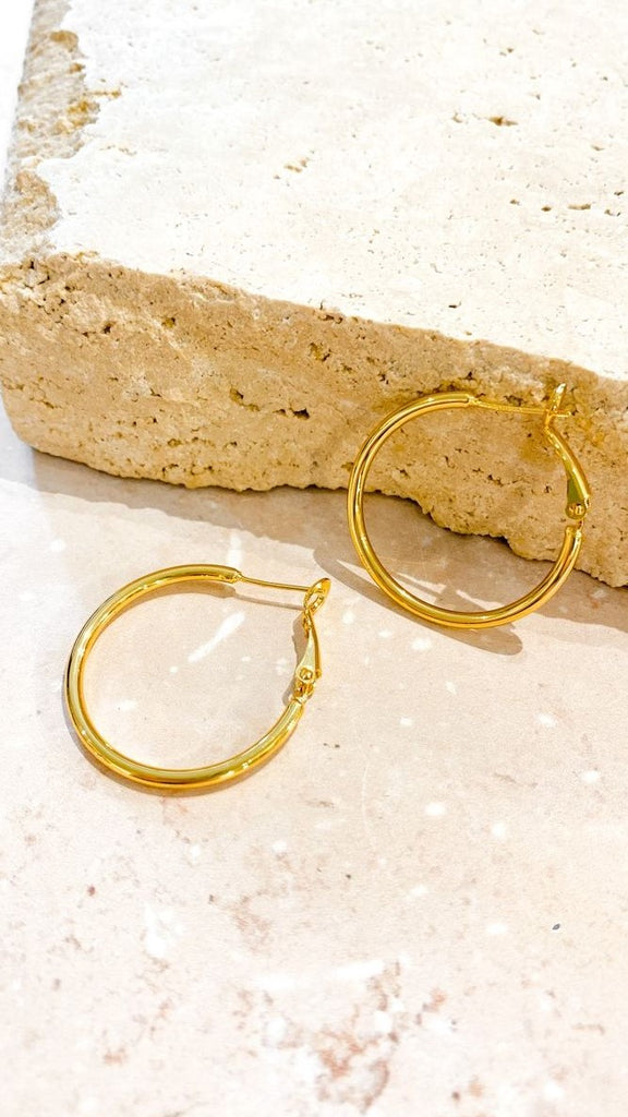 SHOP Luxury Gold Hoop Earrings - Seen In Vogue – Lenique Louis
