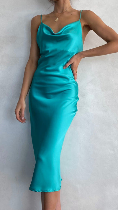 Load image into Gallery viewer, Jewels Midi Dress - Turquoise

