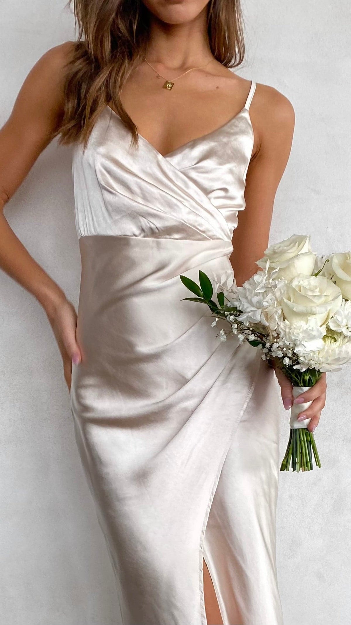 Elsa Midi Dress - Champagne - Buy Women's Dresses