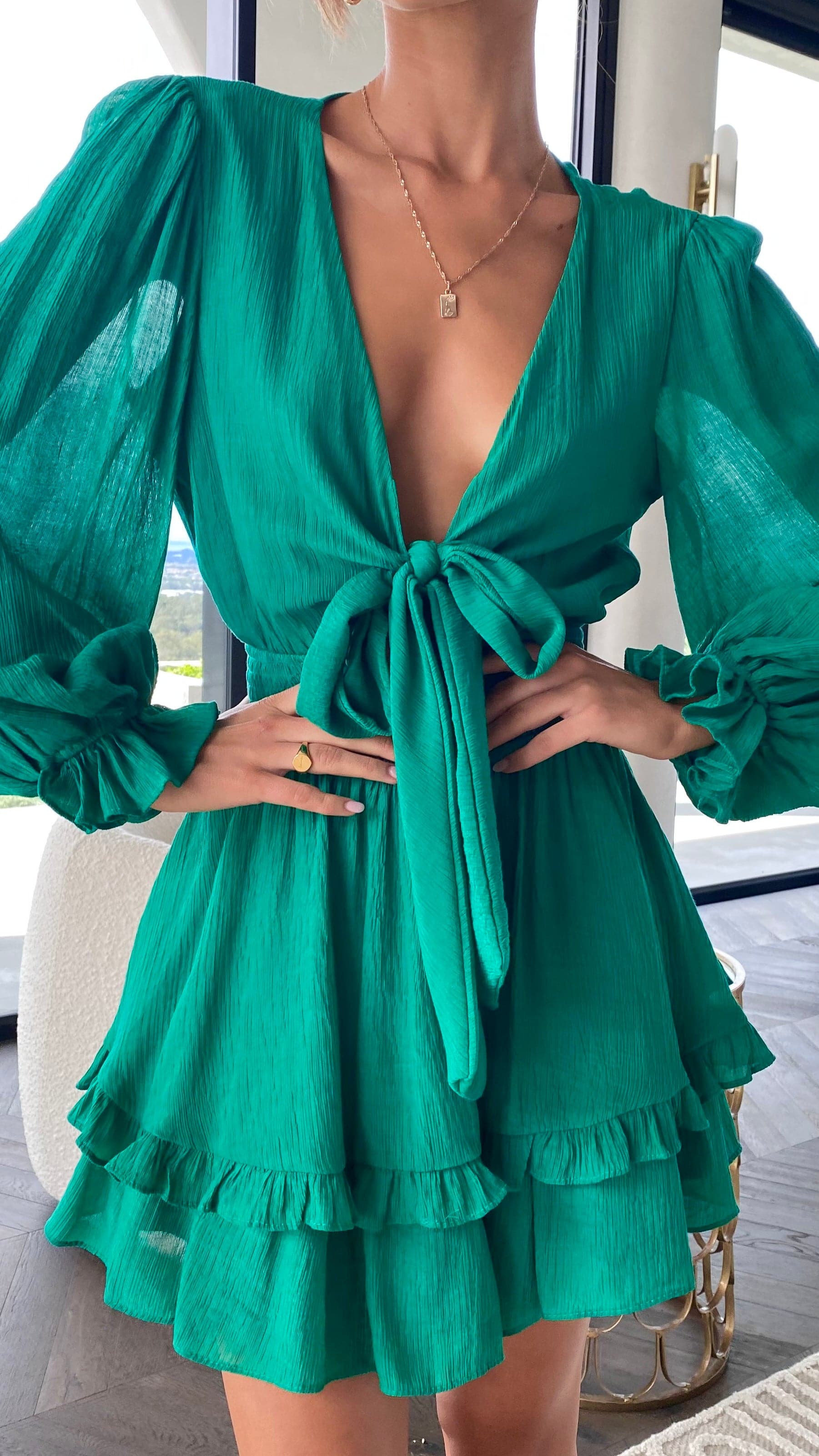 Windswept Dress - Green