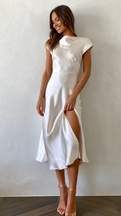 Load image into Gallery viewer, Ivana Midi Dress - Champagne
