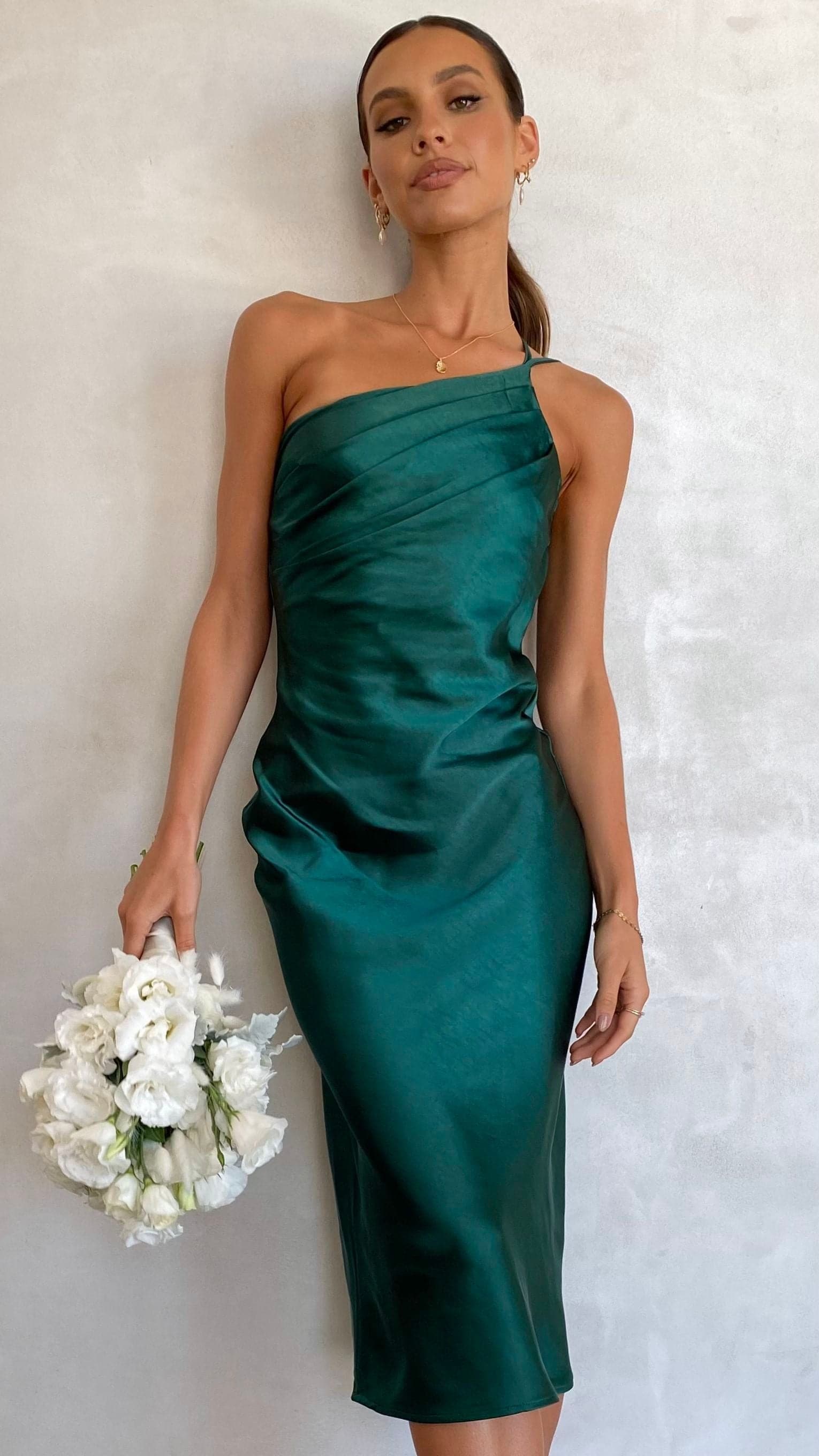 Josephina Midi Dress - Emerald Green