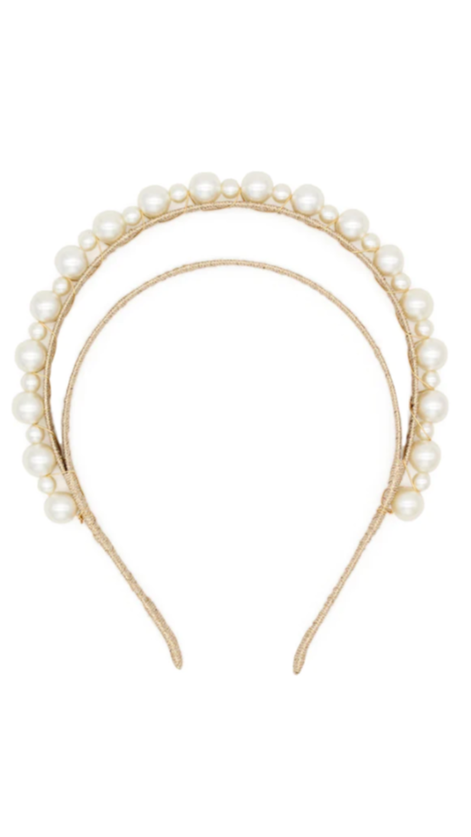 Whitney Headpiece - Gold/Pearl