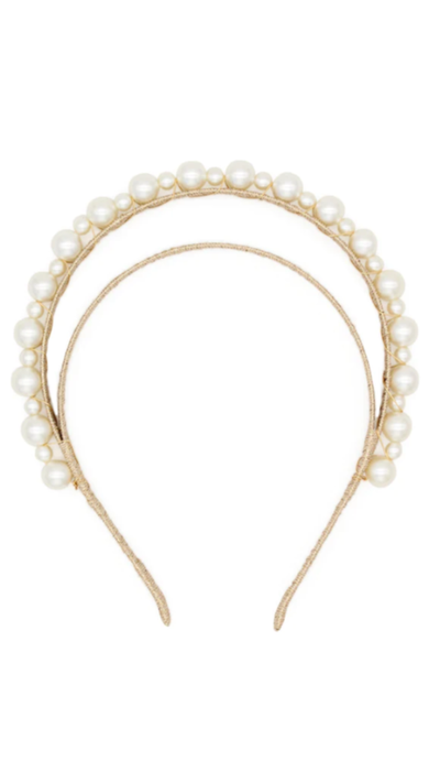 Load image into Gallery viewer, Whitney Headpiece - Gold/Pearl
