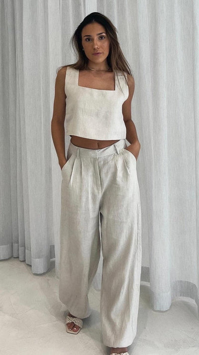 Load image into Gallery viewer, Tillie Crop Top - Oatmeal

