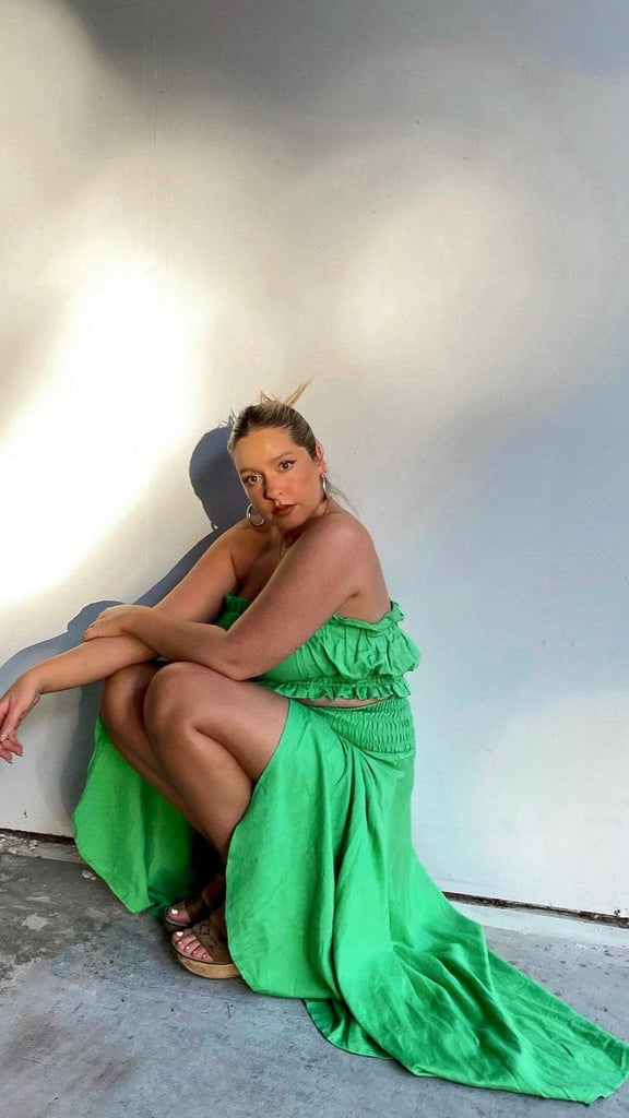 Carey Midi Skirt - Green